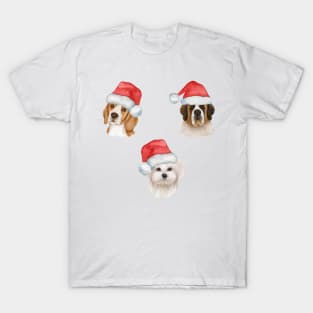 Cute And Lovely Animals With Christmas T-Shirt